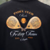 Playera Padel oversize negra con estampado de palas OV0005 — vista frontal