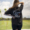 Playera Padel oversize negra con estampado "Grow The Game" OV0006 — en modelo