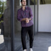 Camisa de cuadros verde y rojo FOR3037 — detalle