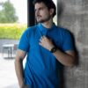 Playera polo basica color turquesa POL0018 — vista frontal