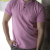 Playera polo basica color rosa POL0017 — vista posterior