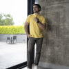 Playera polo basica color amarillo POL0020 — detalle