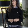 Sueter Negro con cuello redondo ST7003 — detalle