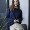 Sueter Azul Marino con cuello redondo ST7002 — vista lateral