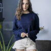 Sueter Azul Marino con cuello redondo ST7002 — vista frontal