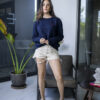 Sueter Azul Marino con cuello redondo ST7002 — detalle