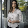 Camisa de básica color gris claro FOR3064 — vista lateral