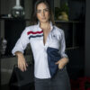Camisa de combinaciones blanca con franja marino FOR3052 — vista posterior