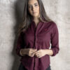 Camisa de básica color vino FOR3062 — vista lateral