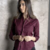 Camisa de básica color vino FOR3062 — vista posterior