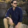 Camisa Dryflex color marino FOR3073 — detalle de tela
