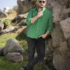 Camisa Dryflex color verde bandera FOR3075 — vista lateral