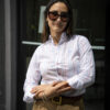 Camisa de rayas blancas multicolor FOR3098 — vista lateral