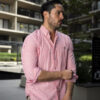 Camisa de rayas rojas FOR3103 — vista posterior