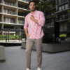 Camisa de rayas rojas FOR3103 — vista lateral