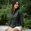 Camisa de cuadros verde militar FOR3114 — detalle
