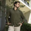 Camisa Dryflex color verde militar FOR3127 — vista lateral
