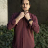 Camisa Dryflex color vino FOR3129 — vista lateral