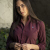 Camisa Dryflex color vino FOR3130 — vista frontal