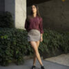 Camisa Dryflex color vino FOR3130 — vista posterior