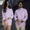 Camisa básica rosa oxford FOR3166 — vista alternativa
