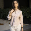 Camisa básica beige oxford FOR3172 — vista lateral