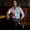 Camisa de combinaciones menta, rosa y amarillo FOR2938 — vista lateral