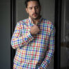 Camisa de cuadros multicolor FOR3115 — vista lateral