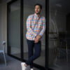 Camisa de cuadros multicolor FOR3115 — detalle
