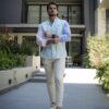 Camisa de Combinaciones de Menta Cielo Rosa FOR3157 — vista lateral