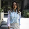 Camisa de Combinaciones de Menta Cielo Rosa FOR3158 — en modelo