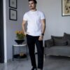 Camisa Basica Blanco TS105 — detalle de tela