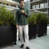 Camisa Dryflex Verde esmeralda FOR3189 — vista lateral