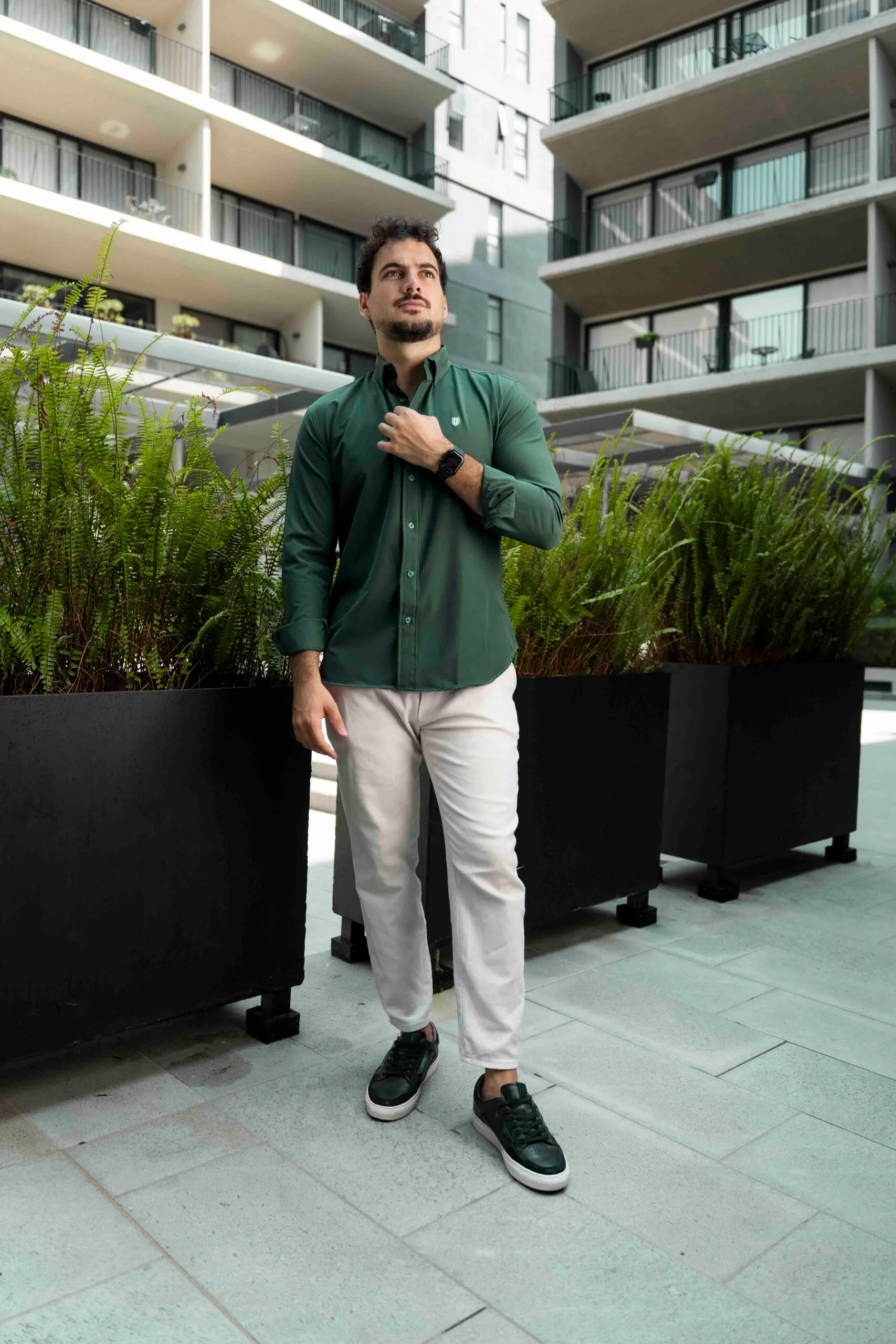 Camisa Dryflex Verde esmeralda FOR3189 — vista lateral