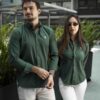 Camisa Dryflex Verde esmeralda FOR3190 — detalle de tela
