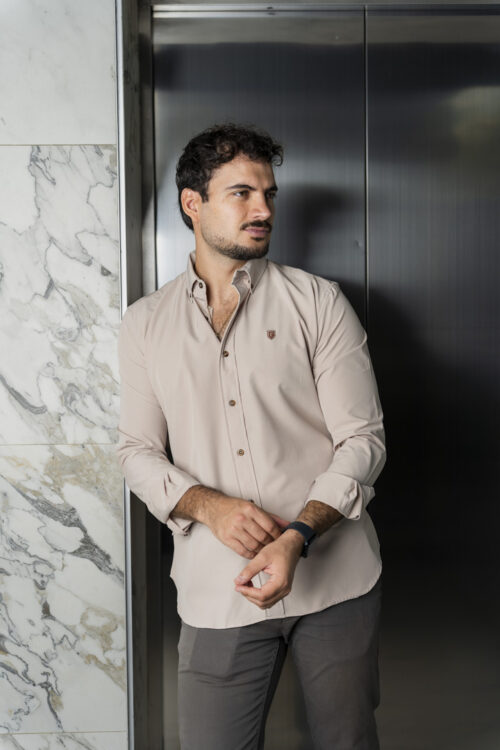 Camisa Dryflex Beige FOR3191 — vista frontal