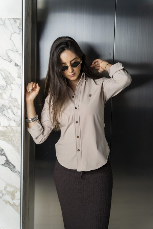 Camisa Dryflex Beige FOR3192 — detalle