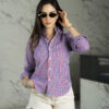 Camisa de Minicuadro de Rojo marino FOR3200 — vista posterior