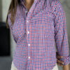 Camisa de Minicuadro de Rojo marino FOR3200 — vista lateral