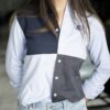 Camisa de combinaciones Cielo, Marino, Gris FOR3194 — en modelo