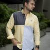 Camisa de combinaciones Amarillo, Gris, Cielo FOR3197 — vista posterior