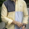 Camisa de combinaciones Amarillo, Gris, Cielo FOR3197 — vista lateral