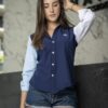 Camisa Dryflex Blanco, Marino, Cielo FOR3234 — vista lateral
