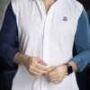 Camisa Dryflex Blanco, Azul, Marino, Petroleo FOR3235 — vista posterior