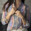 Camisa de Mini Cuadros Multicolor FOR3246 — detalle