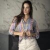 Camisa de Mini Cuadros Multicolor FOR3246 — vista posterior