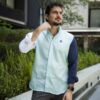 Camisa de Combinaciones Menta, Marino, Blanco FOR3177 — vista lateral