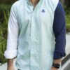Camisa de Combinaciones Menta, Marino, Blanco FOR3177 — vista frontal