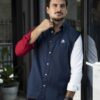 Camisa de Combinaciones Blanco, Vino, Azul Marino FOR3181 — en modelo