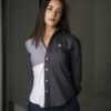 Camisa de Combinaciones Blanco, Gris FOR3251 — vista lateral